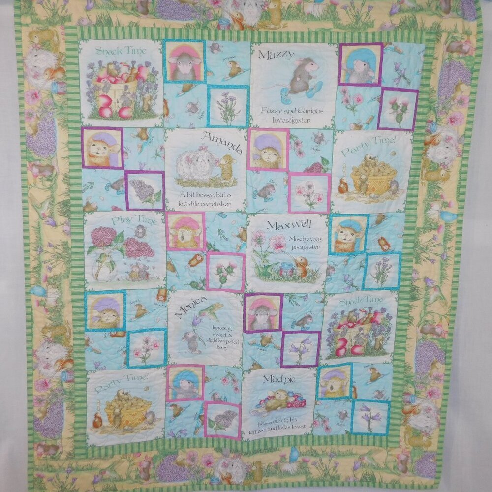 House Mouse Design Baby Quilt 92" x 105" Muzzy Amanda Monica Maxwell Mudpie 2011